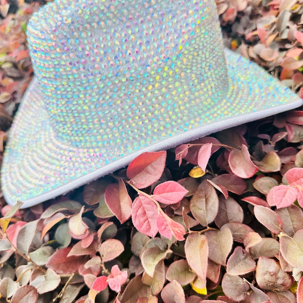 Ladies Iridescent RHINESTONE Cowboy Hat